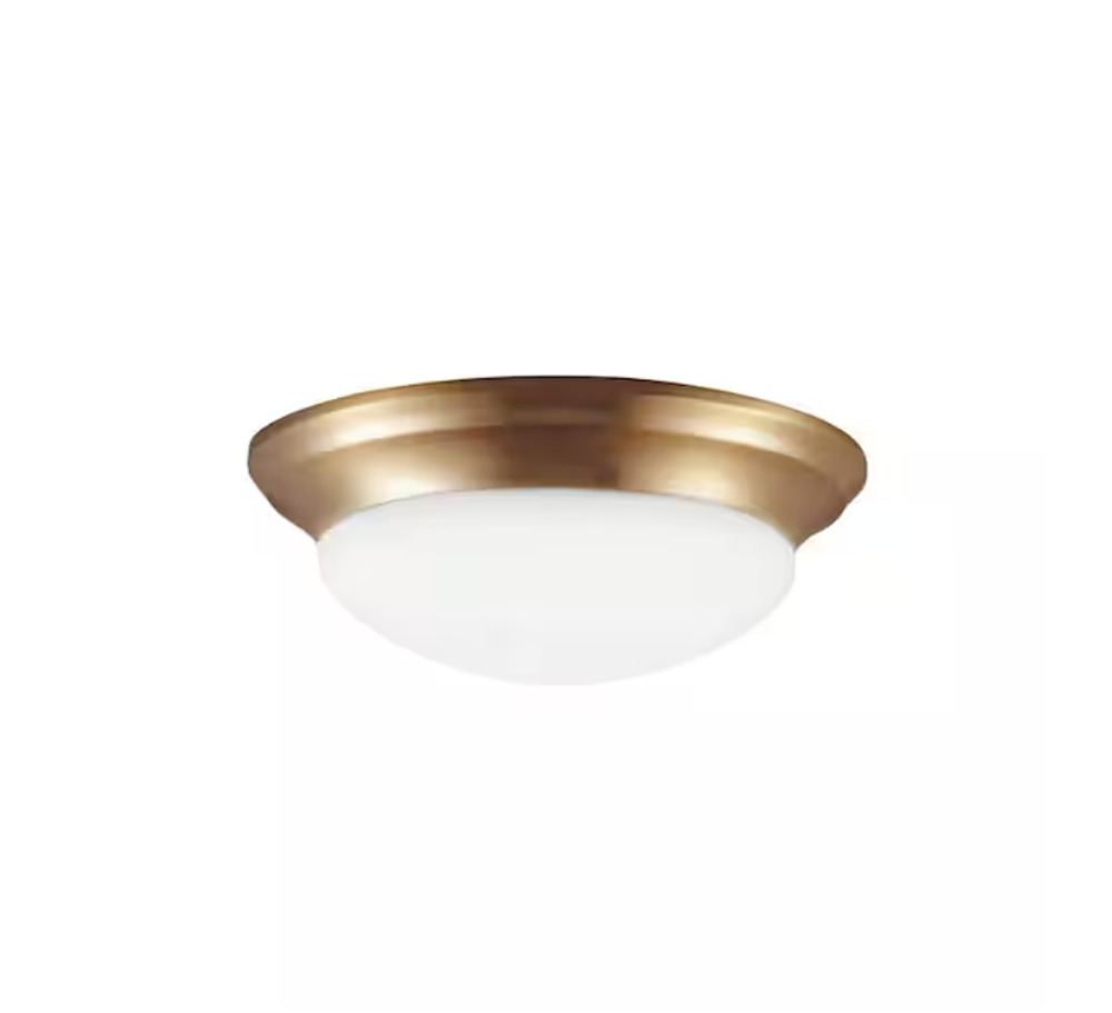 Generation Lighting Nash 3-Light Satin Brass Flush Mount 75436-848